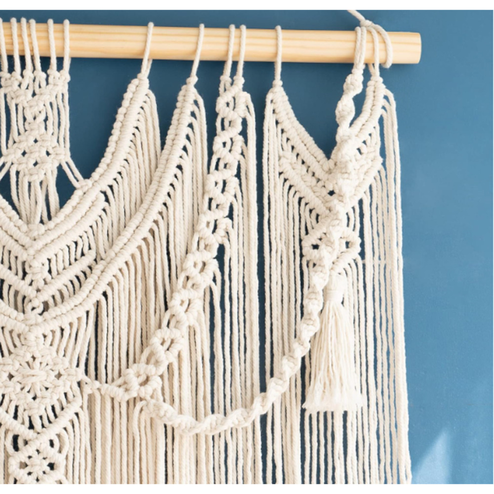 Macrame Wall Hanging Boho Home Decor Chic Woven Decoration F/ Bedroom , Medium - Picture 3 of 5